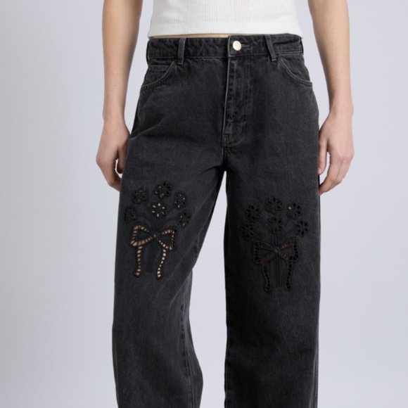 Damson madder drew cargo broderie jeans - Picture 2 of 10